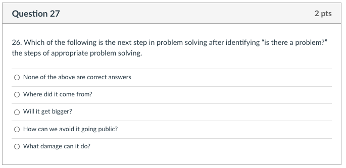 Question 25 2 pts 24. Which of the following