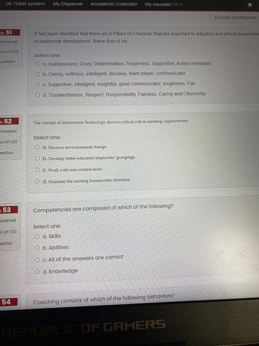 OS Ticket system My Dispense Academic Calendar My