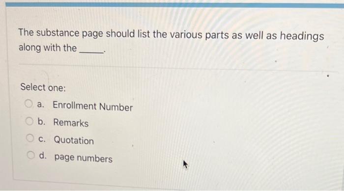 The substance page should list the various parts