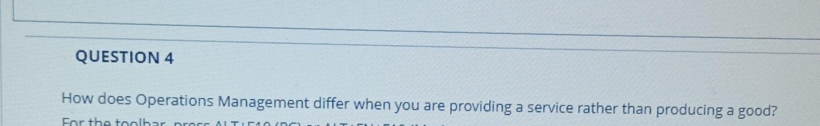 How does Operations Management differ when you