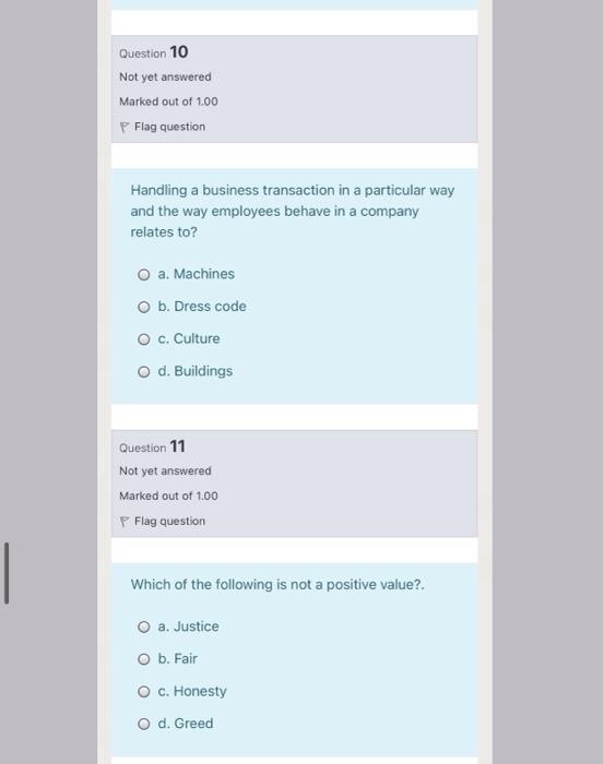 answer without explain Question 10 Not yet