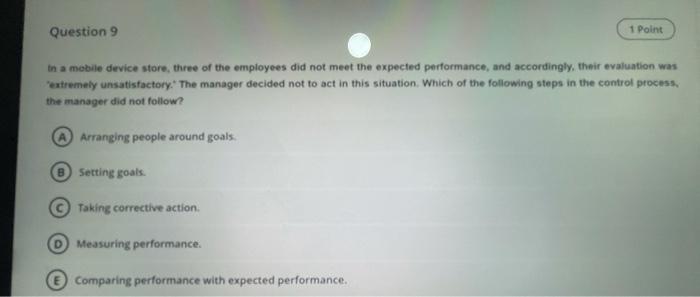 Question 9 1 Point in a mobile device store,