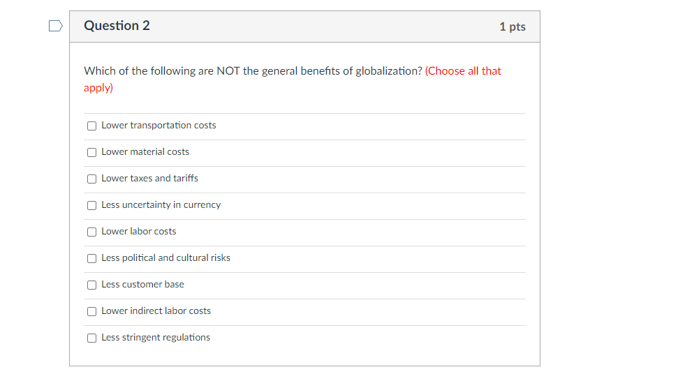 Type or paste question here Question 2 1 pts
