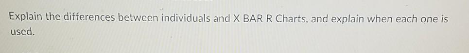 Explain the differences between individuals and X