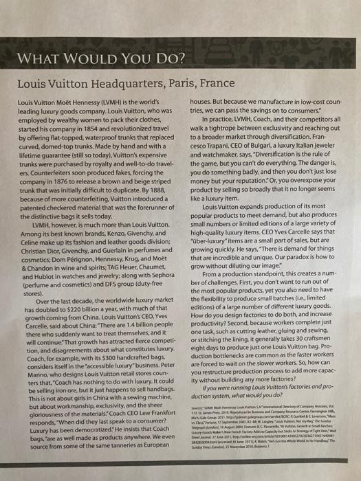 What would you do ? WHAT WOULD YOU DO? Louis