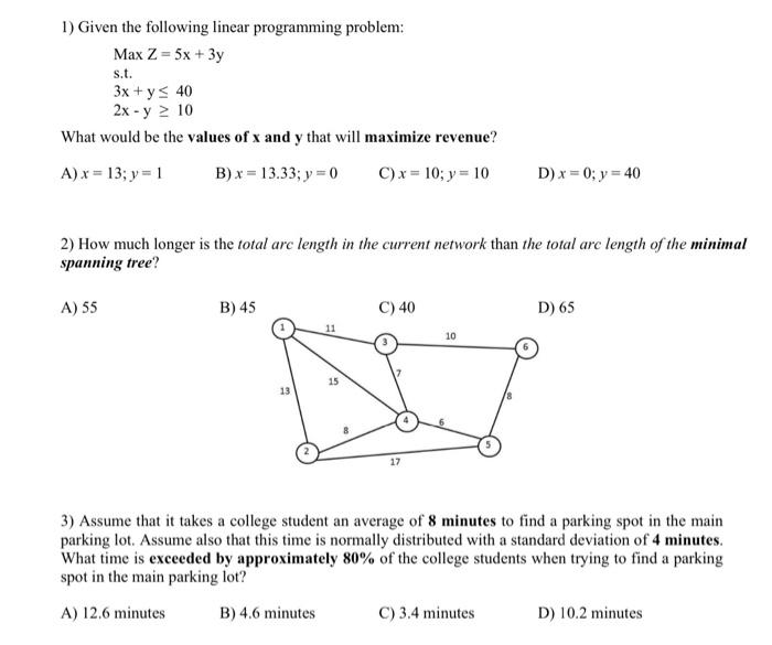 can you explain without using excel s.t. 1) Given