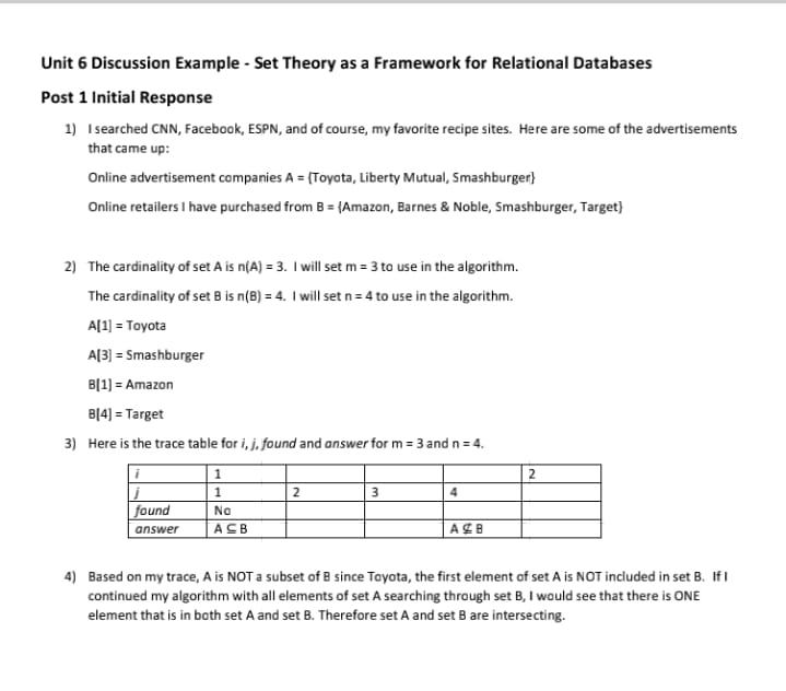 Post 1: Initial Response Imagine you are