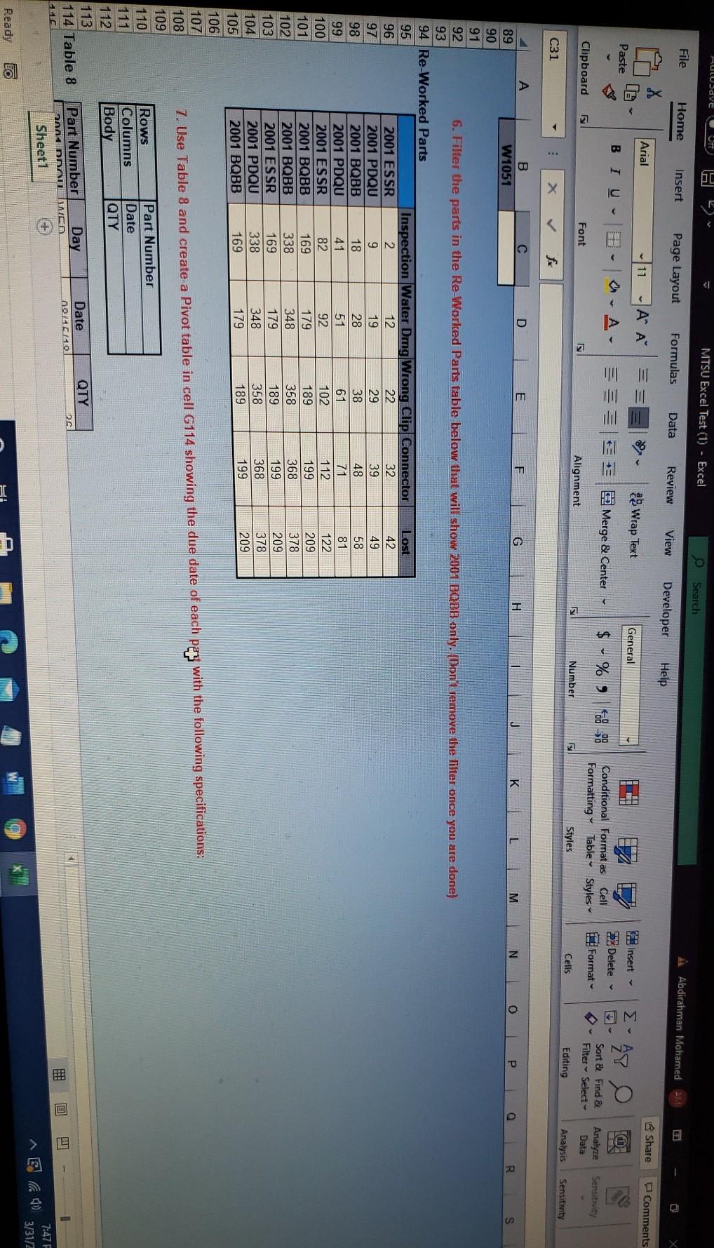 Arial Shar 11 A A General Insert - Paste . B I U
