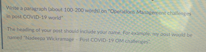 Write a paragraph (about 100-200 words) on