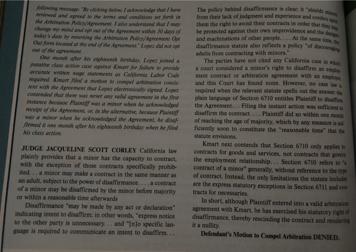 CASE 16-1 ADRIAN LOPEZ, v. KMART CORPORATION