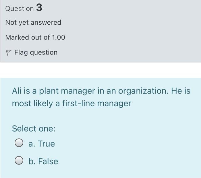 Question 3 Not yet answered Marked out of 1.00 P