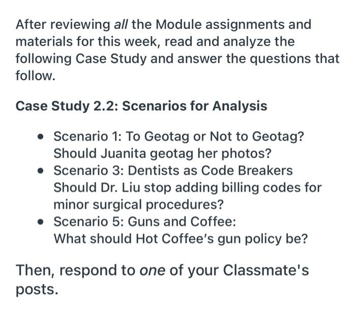 answer for scenario 5 After reviewing all the