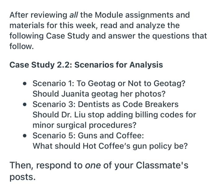 Answer for Scenario 3 After reviewing all the
