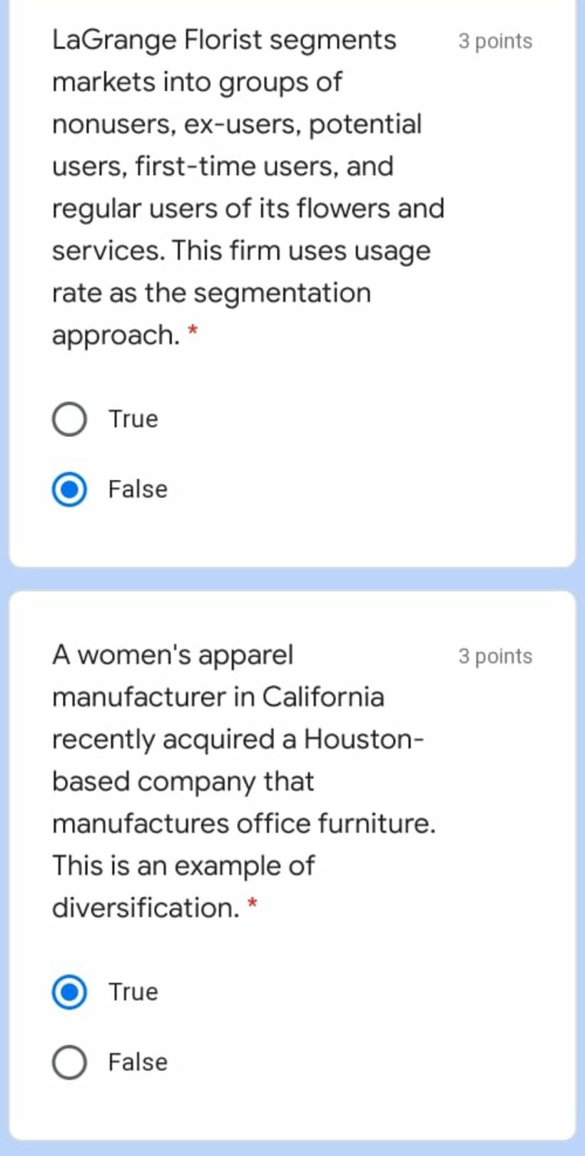 3 points When Ford offers a car with the same