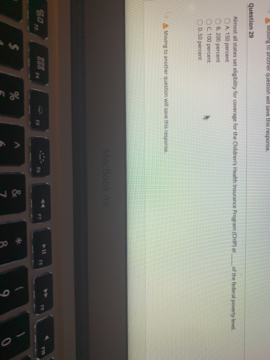 Moving to another question will save this