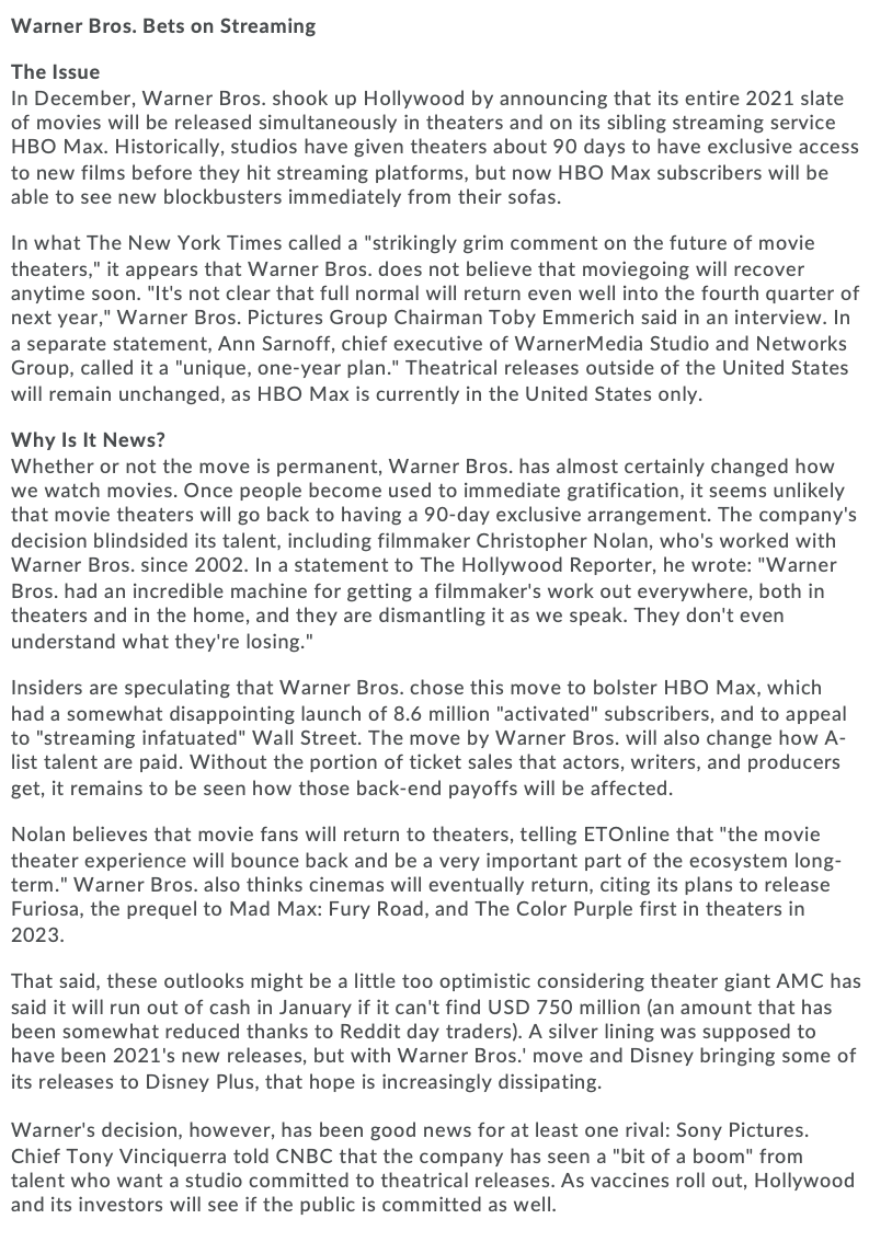 1. Explain the concept of vertical integration