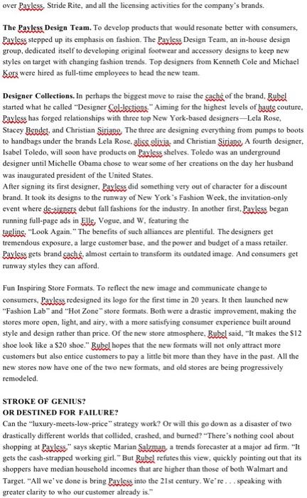 COMPANY Case Pavless ShoeSource: Paying Less for