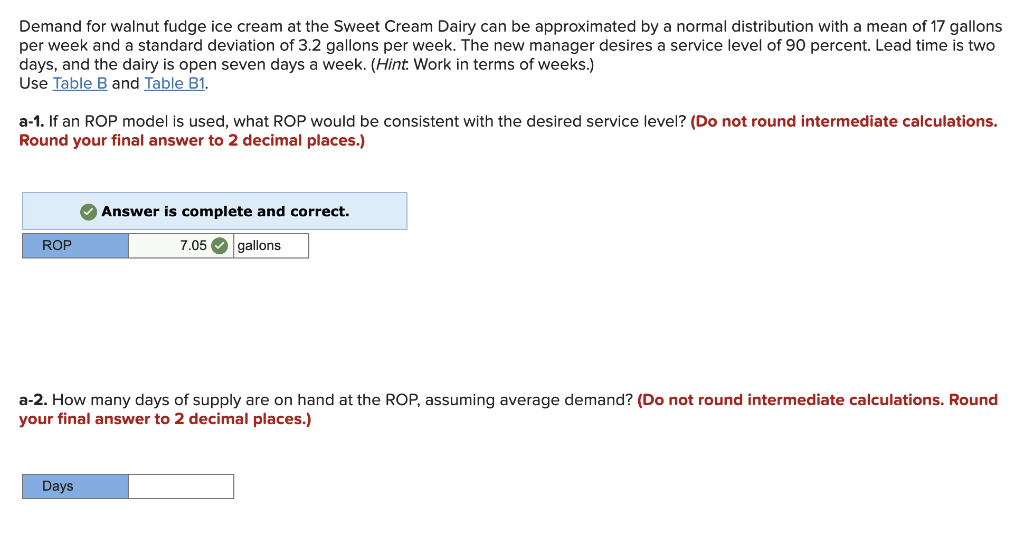 Demand for walnut fudge ice cream at the Sweet