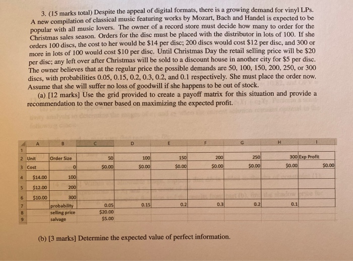 3. (15 marks total) Despite the appeal of digital