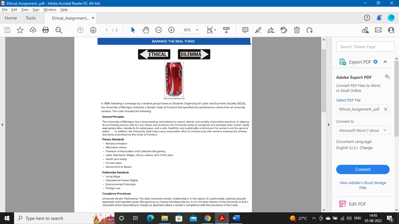 Please answer the below case study In 1999,