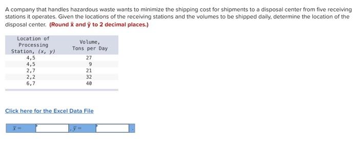 A company that handles hazardous waste wants to