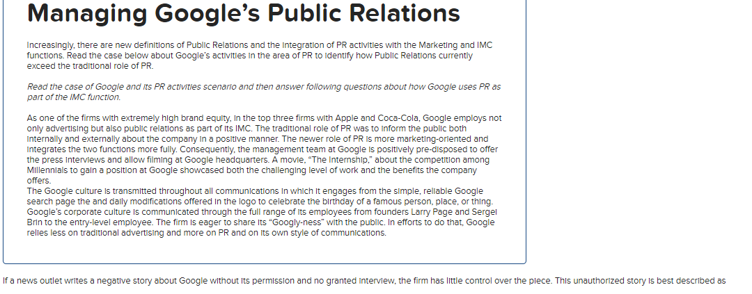 Managing Google's Public Relations Increasingly,