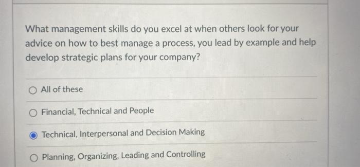 What management skills do you excel at when