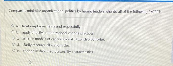 ORGANISATIONAL BEHAVIOUR (MCQ) q2 Companies