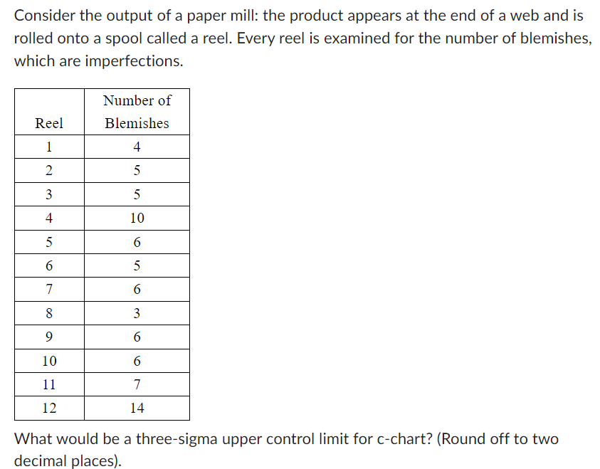 Consider the output of a paper mill: the product