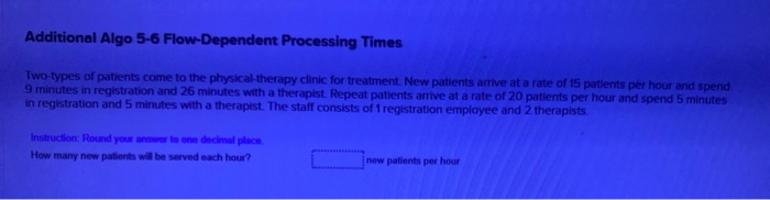 Additional Algo 5-6 Flow-Dependent Processing