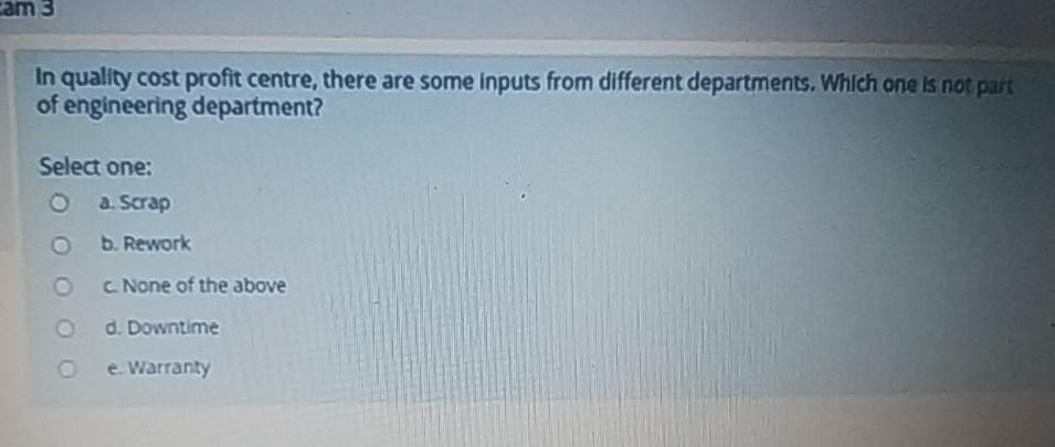 subject of quality enginnering and management