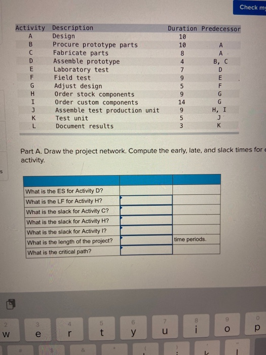 Check my Duration Predecessor 10 Activity