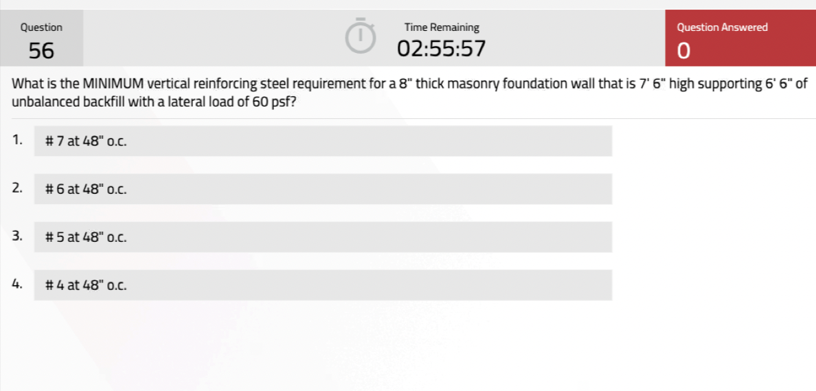 Question Time Remaining 61 02:55:15 What is the