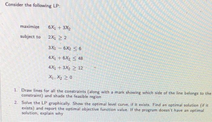 Consider the following LP: maximize subject to