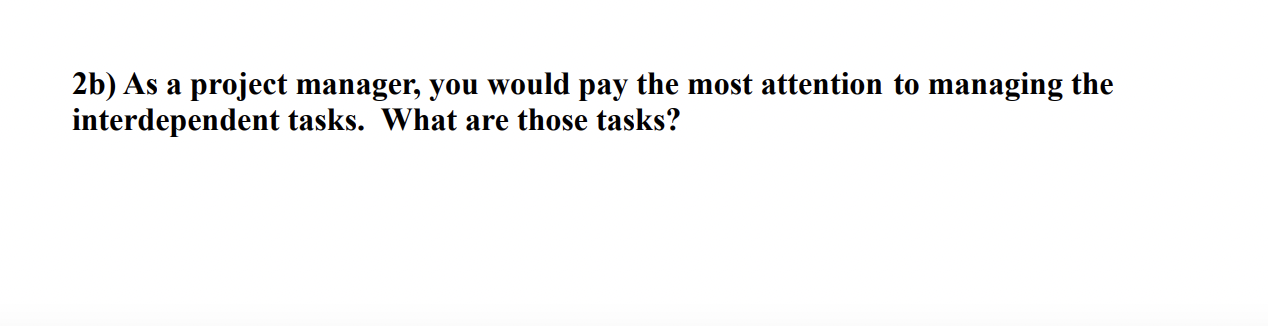 2a) Draw an activity on node network diagram