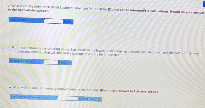 Average demand =50 units per day Average lead