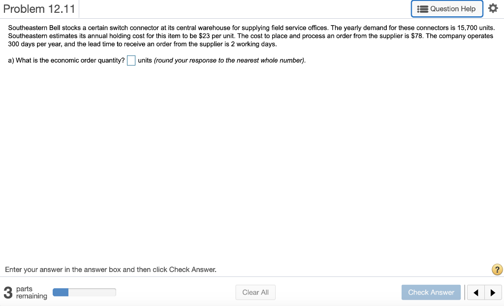 a) What is the economic order quantity? b) What