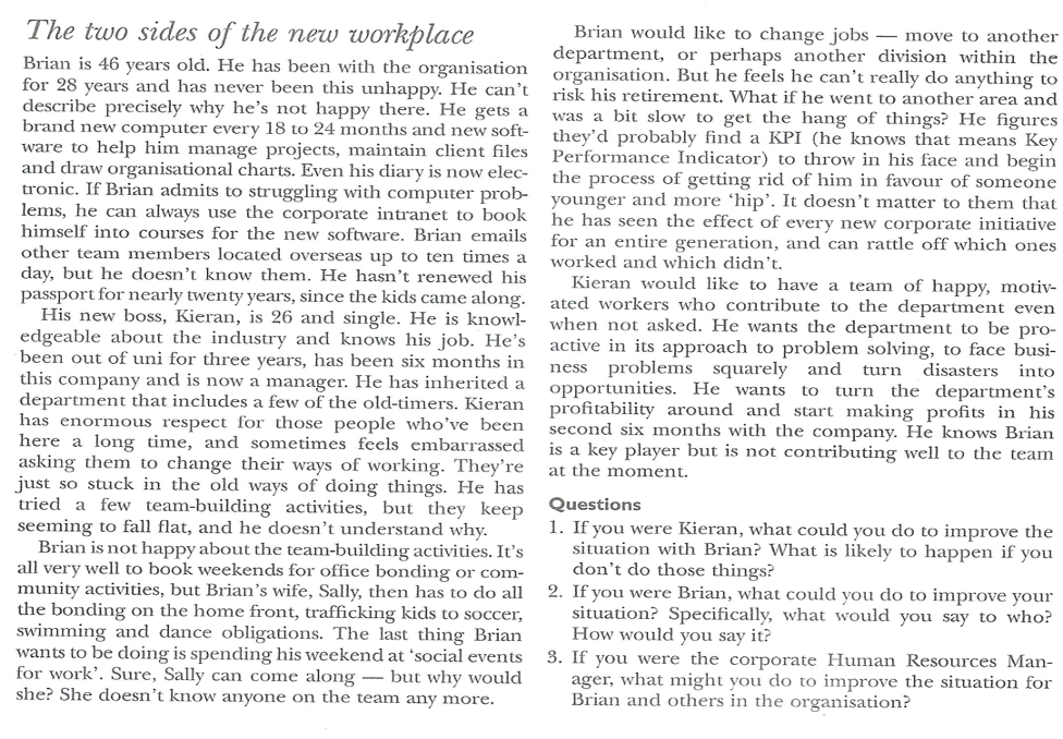 The two sides of the new workplace Brian would