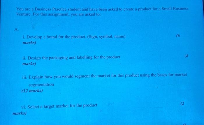 You are a Business Practice student and have been