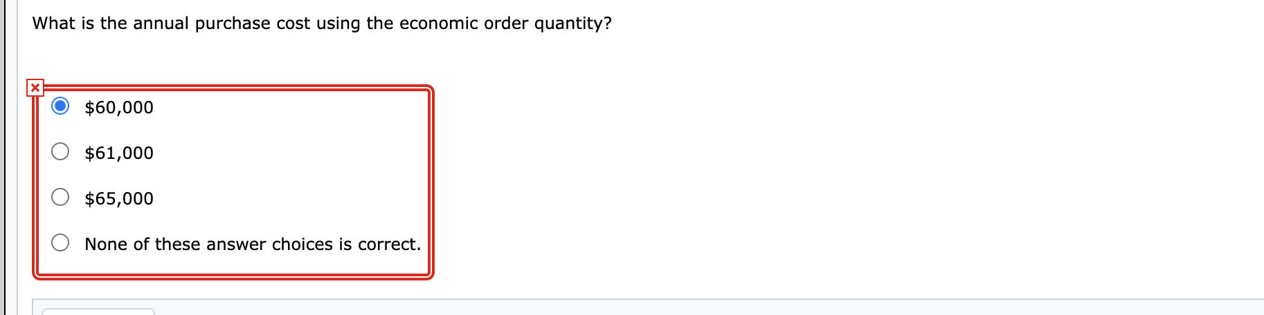 What is the annual purchase cost using the