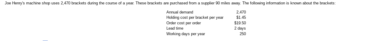 a.) Given the above information, what would be