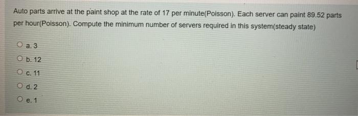 Auto parts arrive at the paint shop at the rate