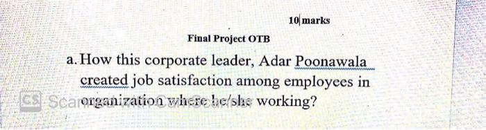 10 marks Final Project OTB a. How this corporate