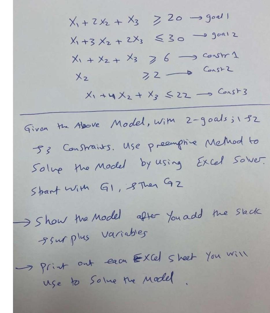 X, + 2X2 + Xz > 20 goals , X, +382 + 2X3 530