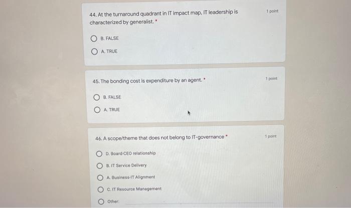 1 point 11. A tightly coupled system is efficient