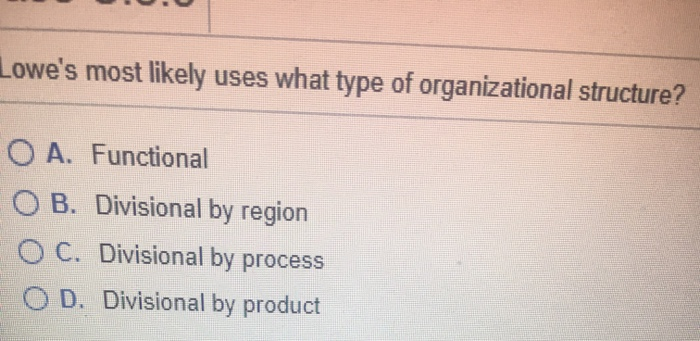 Lowe's most likely uses what type of