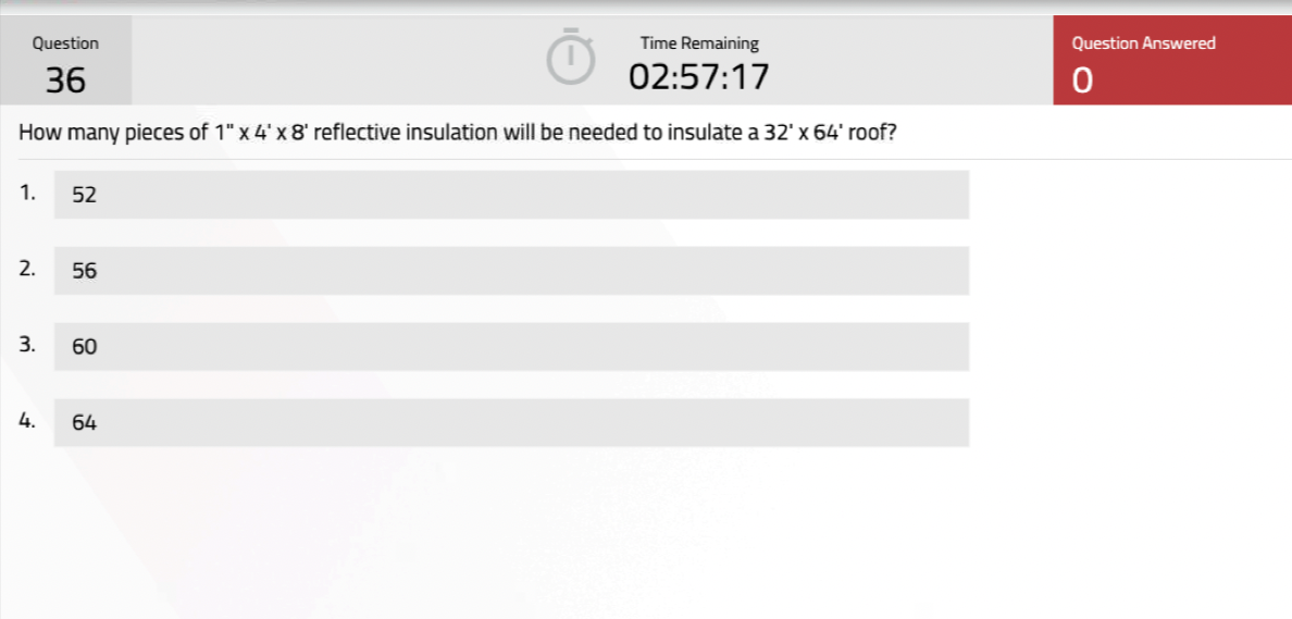 Question Time Remaining 02:58:37 17 For what