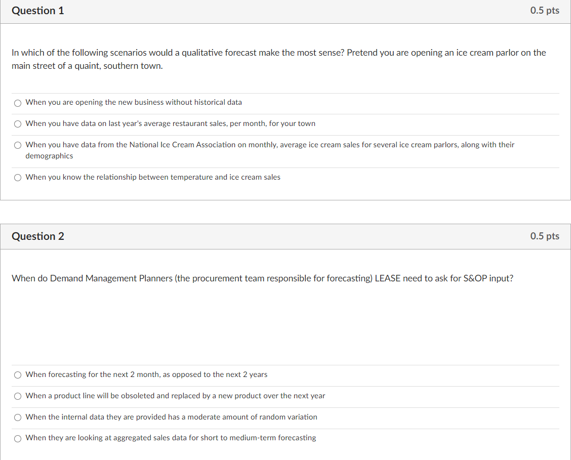 1. In which of the following scenarios would a