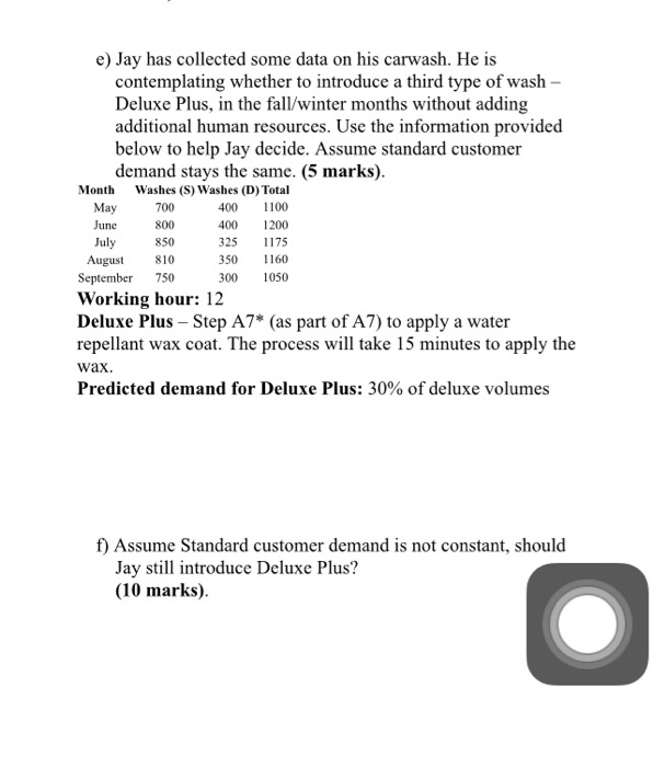 Additional practice questions 1. Jay's carwash