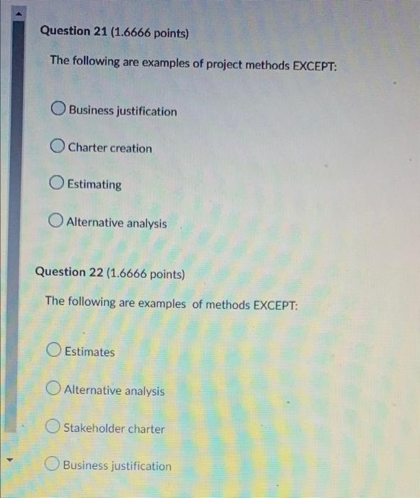 Please help me answer this questions Question 21